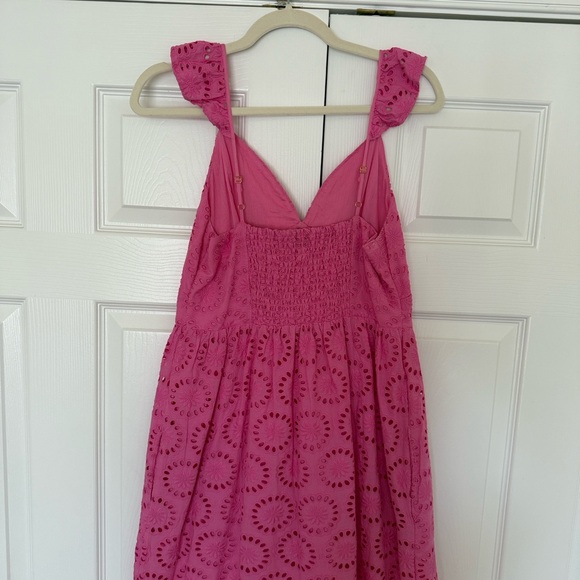 EUC Vineyard Vines Pink Eyelet Maxi Dress - Picture 7 of 8